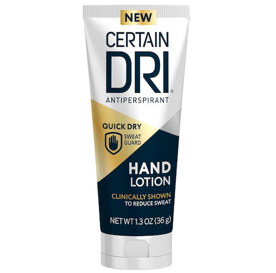 Mâini Certain Dri Acțiune Antiperspirantă Tratamentul Transpirației Palmelor Formulă Nelipicioasă Loțiune pentru Bătături, Calozități 36gr