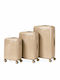 Felbags Suitcases Hard Champagne Set of 3 Pieces