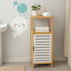 Shelf Бански Колона Подова М30xД30xВ89cm Естествено Дърво