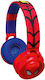 Lexibook 3D Spider-Man Безжични Bluetooth Детски On Ear Слушалки Червени