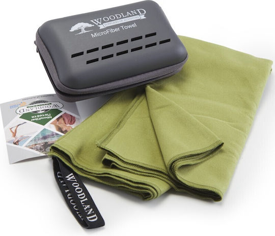 Woodland Mikrofasertuch Gesicht 100gr/m² mit Etui Khaki 120x60cm