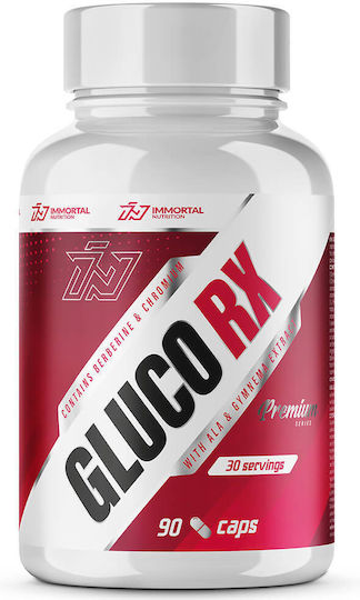 Immortal Nutrition GlucoRX Алфа Липоева Киселина 1500 mg Добавка за Стрес 90 Капсули Immortal Nutrition