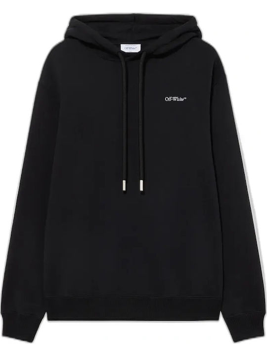 Off White Damen Sweatshirt mit Kapuze Schwarz