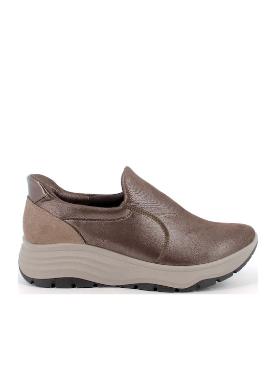 Imac Ανατομικά Γυναικεία Slip-On Καφέ