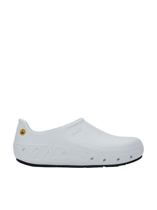 Scholl Men's Anatomic Clogs White