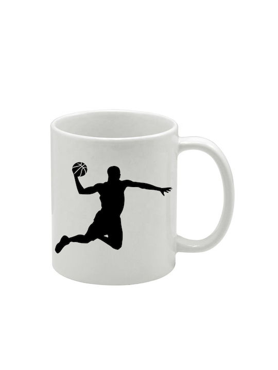 White Basketball Mug