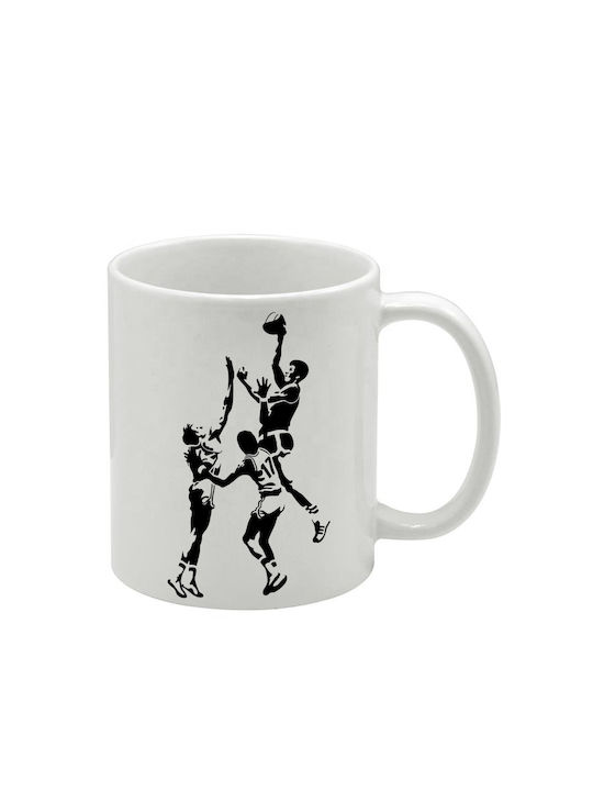 White Basketball Mug