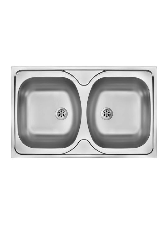 Deante Ένθετος Νεροχύτης Inox Μ80xΠ50cm Γκρι