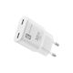 Cellular Line Зарядно Устройство Без Кабел GaN С 2 USB-C Изходни Порта 30W Power Delivery Бяло
