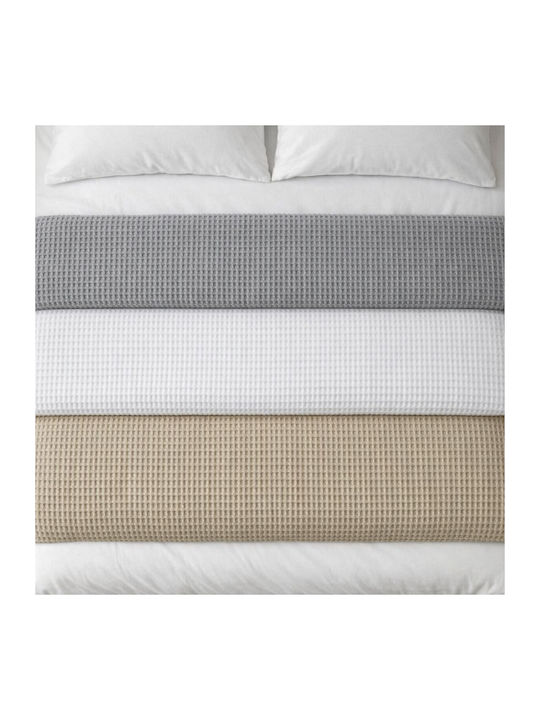 Adam Home Κουβέρτα Πικέ Μονή 165x240εκ. Grey