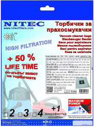 Nitec Торбички за Прахосмукачка 5 Бр Съвместими с Прахосмукачка AEG / Daewoo / Delonghi / Electrolux / Eta / Karcher / Rohnson / Solac / Taurus