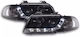 Front Led Dayline Lights Daytime Audi A4 B5 1999-2001 Without Adjuster Black 2 Pieces Fkfsai9015