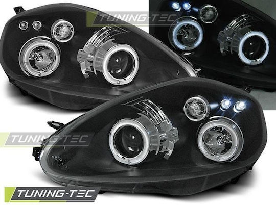 Car Bulbs Angel Eyes Front Black Fiat Grande Punto 05-08 Lpfi04