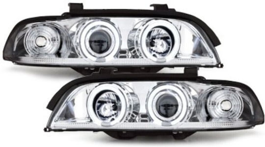 Car Bulbs Angel Eyes Front Chrome Ccfl Halo Rims Bmw E39 95-00 Swb07ccfl