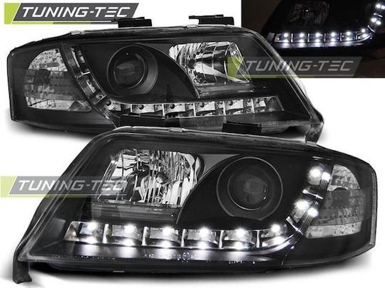 Фарове Dayline Предни Черни Audi A6 4b 1997-2001 Lpau38