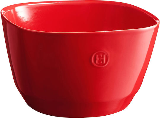 Emile Henry Bol Pentru Salate Ceramic Roșu 26x26x16cm