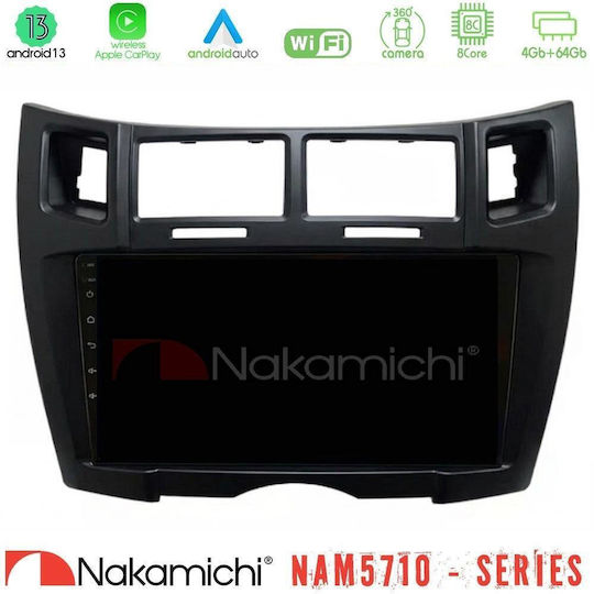 Nakamichi Car Audio System for Toyota Yaris Audi A5 2024-2025 (Bluetooth/USB/WiFi/GPS/Apple-Carplay/Android-Auto) with 9" Touch Screen