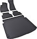 Rubber Trunk Car Mats Black Set Compatible with Audi A5 B10 5 Pieces