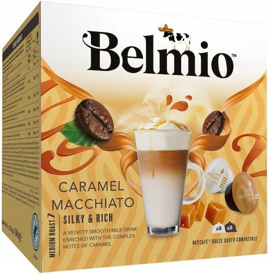 Belmio Espresso Caramel Capsules Compatible with Dolce Gusto Machine 16caps