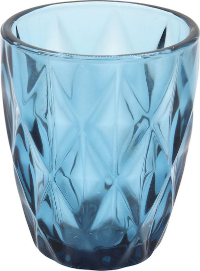 Keskor Set of Glasses for White Wine Made of Glass in Blue Colour 255ml 6 Pieces