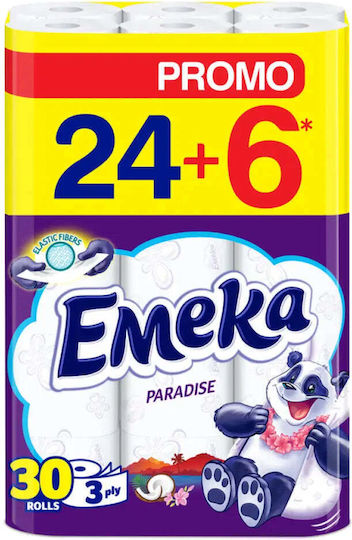 Emeka Тоалетна хартия 30 ролки 3 слоя
