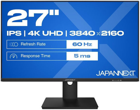 Japannext IPS270UHD60F IPS HDR Monitor 27" 4K 3840x2160 with 8ms GTG Response Time