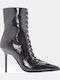 Wildleder Stiefeletten Damen mit Absatz Braune