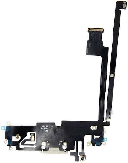 Handy Ersatzkabel mit Anschluss zum Aufladen in Silber für iPhone 12 Pro Max