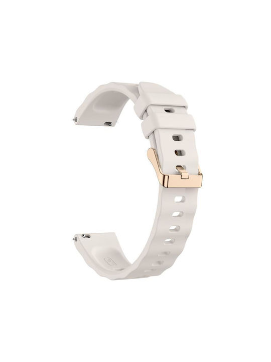 Silicone Strap Ocean Pattern Rose Gold Clasp Garmin Vivoactive 4S Vivomove 3S Starlight