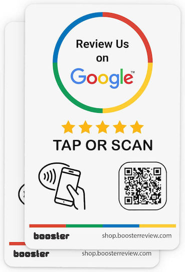 Google Review Tap Стикери Smart Tap NFC & QR Instant Reviews 2-Pack