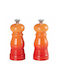 Le Creuset Le Creuset Salz- und Pfeffermühlen-Set Handbuch Keramik in Orange Farbe 2 Stück