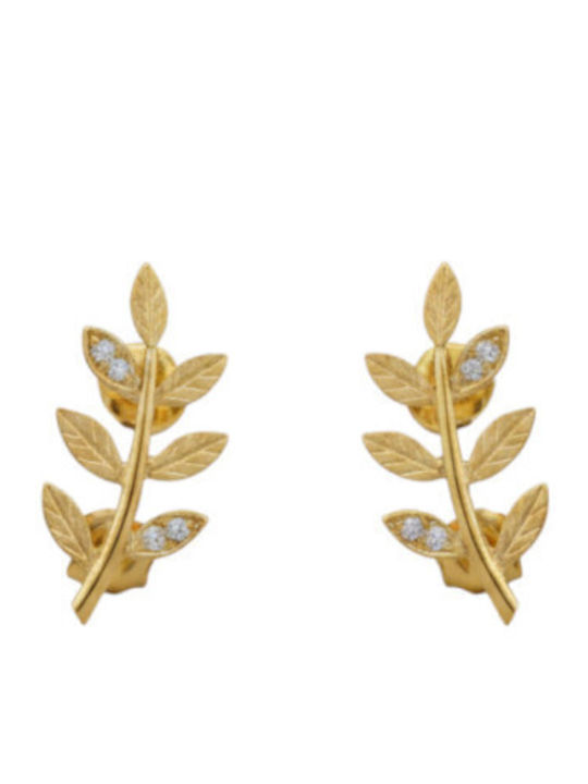Velegrakis Earrings 9K Gold with Stones