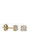 9K Gold Earrings with Stones