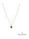 Velegrakis Halskette Rosette aus Gold 9K Rote