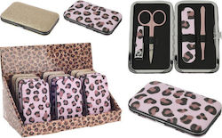 Maniküre-Set 4-teilig mit Leopardmuster