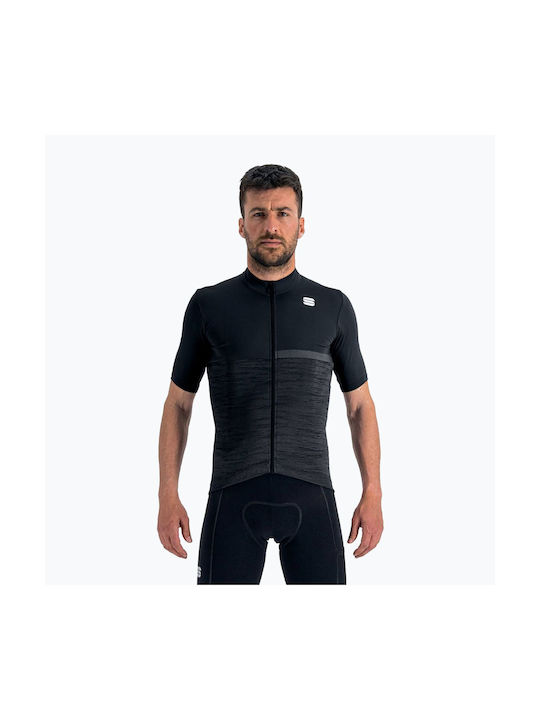 Sportful Tricou De Ciclism Pentru Bărbați Mâneci Scurte Road Bike Negru