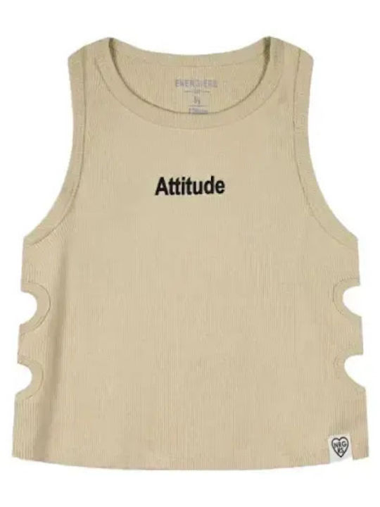 Energiers Kids Top Sleeveless Beige Attitude