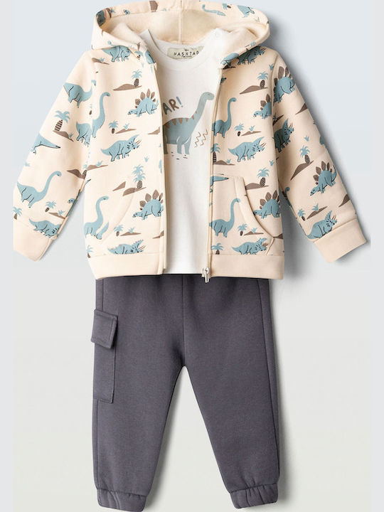 Kids Clothing Set with Pants Summer 2 Pieces Ecru