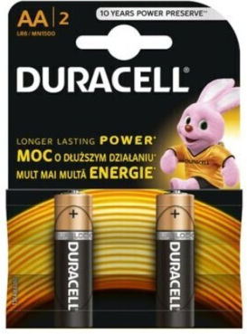 Duracell Baterii alcaline AA 1.5V 2 bucăți