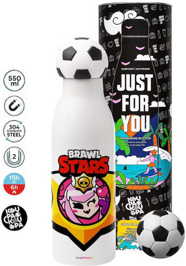 Koupakoupa Brawl Stars Melodie Stainless Steel Kids Water Bottle Brawl Stars Non Spill Multicolour 550ml