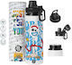 Koupakoupa Forky Kids Water Bottle from Aluminium with Screw-on Non Spill Cap Multicolour 850ml