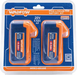 Wadfow Set 2 Baterii De Scule Litiu 20V WOS240685E Wadfow Set 2 Baterii De Scule Litiu 20V WOS240685E