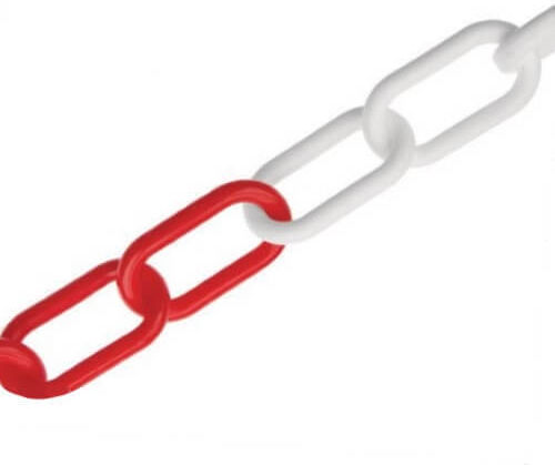 Pasco Traffic Signage Chain from Plastic in White Colour 25m