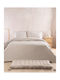 Rythmos Coverlet Set Super King Microsatin Beige 220x240cm 2 Pieces