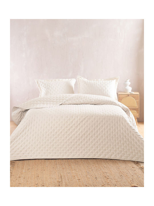 Rythmos Single Coverlet Set Microsatin Ecru 160x240cm 2 Pieces