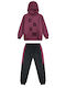 Kids Sweatpants Set Burgundy 2 Pieces