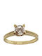 Kontopoulos Single Stone Ring In 9K Gold With Zircon