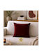 Mia Home Калъф За Възглавница От Кадифе Бордо 45x45см