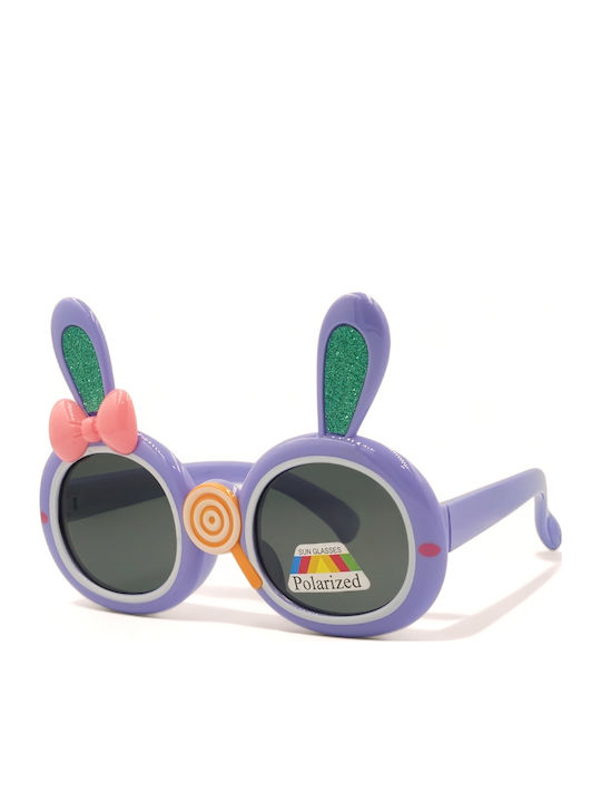 Kiddos Unbreakable Round Kids Sunglasses with Polarized Lens Princess Purple
