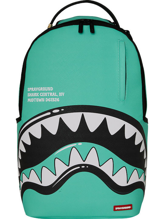 Sprayground Shark Central Bubble Shark Ученическа раница Тюркоазена с Джоб за бутилка